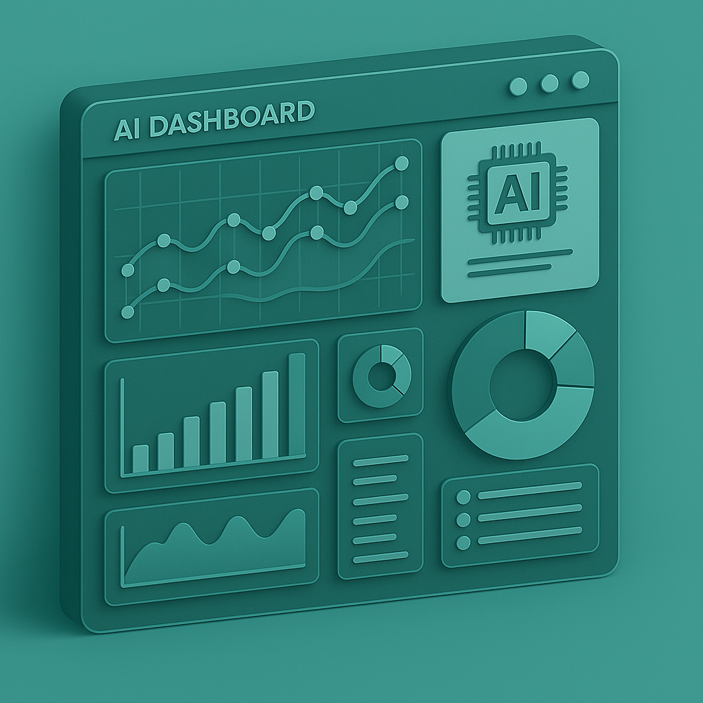 A futuristic dashboard showing the RioCloud AI Suite